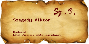 Szegedy Viktor névjegykártya